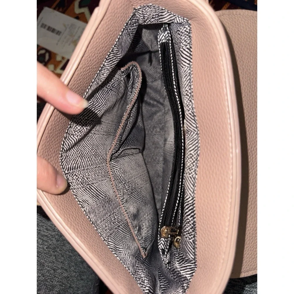 Miztique Daisy Convertible Backpack Purse mauve/dusty rose color vegan leather